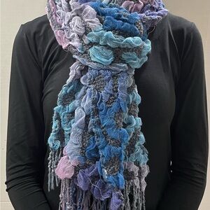 Elegant Multicolor Ruffled Scarf